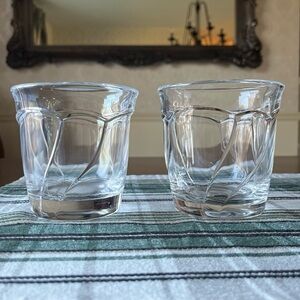 Noritake Sweet Swirl Clear Double Old Fashioned Glasses, Set of 2